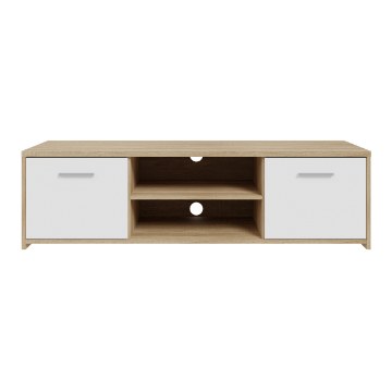 Forte Тв-тумба 140 см Quadro, дуб «Сонома»/белый, QDRT13-Q45F - Home Club