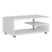 Forte Кавовий столик на коліщатках 105x60 см Bailey, білий, BL1T01-120 - Home Club, зображення 3
