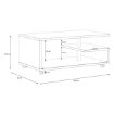 Forte Кавовий столик на коліщатках 105x60 см Bailey, білий, BL1T01-120 - Home Club, зображення 5
