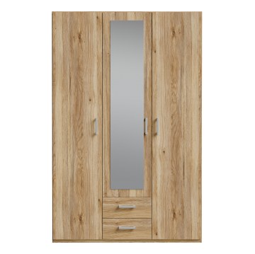 Forte Шкаф с зеркалом и ящиками, 130 см, Econobox 2, дуб Mauvella, ECBS931-D108 - Home Club