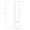 Forte Шкаф с зеркалом и ящиками, 130 см, Econobox 2, дуб Mauvella, ECBS931-D108 - Home Club, изображение 6