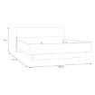 Forte Двуспальная кровать 180x200 см Mayacus, белый/дуб Mauvella, JCKL2182-M949 - Home Club, изображение 8