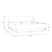 Forte Двуспальная кровать 180x200 см Mayacus, белый/дуб Mauvella, JCKL2182-M949 - Home Club, изображение 9