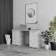 Forte Письменный стол 145x60 см с 4 ящиками и тумбой, белый/бетонный, MT926-C264 - Home Club
