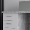 Forte Письмовий стіл 145x60 см з 4 шухлядами та шафкою, білий/бетон, MT926-C264 - Home Club, зображення 9