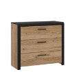 Forte Комода 101 см Dalate Дуб «Катанія»/Чорний матовий/Чорний, DQLK211-M265 - Home Club, зображення 4