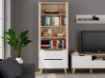 Forte Стелаж 85 см із шухлядами Vankka «Дубова дошка», VNKR713-L25 - Home Club, зображення 3