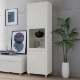 Forte Вітрина 60 см Poole, біла / скло біле Optiwhite, ENJV811-C605 - Home Club