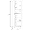 Forte Витрина 60 см Poole, белый / стекло белого цвета Optiwhite, ENJV811-C605 - Home Club, изображение 9