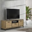 Forte Тв-тумба 160 см Trondheim, дуб Artisan/черный дуб, TDHT132-C773 - Home Club