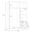 Forte Шафа 150 см із шухлядами, дуб Artisan, MKSS833-D78 - Home Club, зображення 7