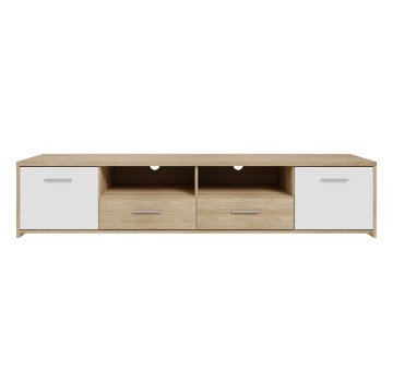 Forte Тв-тумба с ящиками 180 см Quadro, дуб «Сонома»/белый, QDRT16-Q45F - Home Club