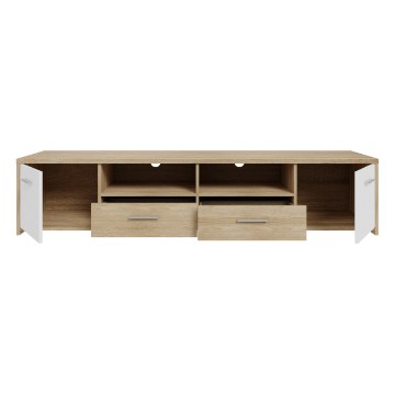 Forte Тв-тумба с ящиками 180 см Quadro, дуб «Сонома»/белый, QDRT16-Q45F - Home Club
