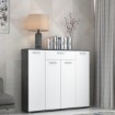 Forte Комод 140 см, белый/темно-серый бетон, RPSK341-C592 - Home Club