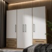 Forte Шкаф 210 см с ящиками, дуб Mauvella/белый, MKSS846-M680 - Home Club