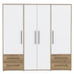 Forte Шкаф 210 см с ящиками, дуб Mauvella/белый, MKSS846-M680 - Home Club, изображение 2