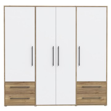 Forte Шкаф 210 см с ящиками, дуб Mauvella/белый, MKSS846-M680 - Home Club