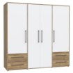 Forte Шкаф 210 см с ящиками, дуб Mauvella/белый, MKSS846-M680 - Home Club, изображение 4