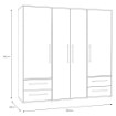 Forte Шкаф 210 см с ящиками, дуб Mauvella/белый, MKSS846-M680 - Home Club, изображение 6