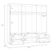 Forte Шкаф 210 см с ящиками, дуб Mauvella/белый, MKSS846-M680 - Home Club, изображение 7