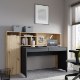 Forte Письмовий стіл 155 см Серія «Письмові Стіли» Дуб Artisan/Бетон Matera, EGRB331L-C982A - Home Club