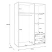 Forte Шафа 145 см Jupiter Пісочний/Дуб Artisan, MKSS833-M946 - Home Club, зображення 12
