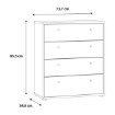 Forte Комод 75 см Archbox, белый, T2KK212-120 - Home Club, изображение 6