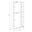 Forte Шафа 90 см, біла, HMNS921-120 - Home Club, зображення 12