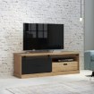 Forte Тв-тумба 160 см Kaszimiro, дуб Waterford/чёрный, KZMT221L-M328 - Home Club