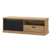 Forte Тв-тумба 160 см Kaszimiro, дуб Waterford/чёрный, KZMT221L-M328 - Home Club, изображение 6