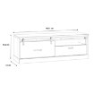 Forte Тв-тумба 160 см Kaszimiro, дуб Waterford/чёрный, KZMT221L-M328 - Home Club, изображение 8