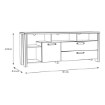 Forte Вінтажна шафа для телевізора в стилі лофт, 160 см, Clif Old – Wood Vintage/Beton, CLFT235-C546 - Home Club, зображення 5