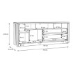 Forte Вінтажна шафа для телевізора в стилі лофт, 160 см, Clif Old – Wood Vintage/Beton, CLFT235-C546 - Home Club, зображення 6