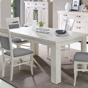 Forte Раздвижной стол Kashmir 160x90 см, белая сосна, KSMT40-D43 - Home Club