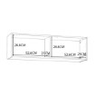 Forte Шафка 110 см Poole, білий / біле скло Optiwhite, ENJH121-C605 - Home Club, зображення 3