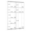Forte Розсувна шафа 120 см Ozzula, біла, OZLS62237-120 - Home Club, зображення 7