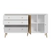 Forte Комод 160 см Harllson, белый/дуб Mauvella, HLTK231REC-M793 - Home Club, изображение 3