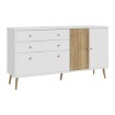 Forte Комод 160 см Harllson, белый/дуб Mauvella, HLTK231REC-M793 - Home Club, изображение 4