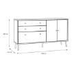 Forte Комод 160 см Harllson, белый/дуб Mauvella, HLTK231REC-M793 - Home Club, изображение 6