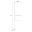 Forte Витрина 60 см Poole, серый/стекло светло-серого цвета Opti, ENJV811-M534 - Home Club, изображение 9