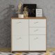 Forte Комод 80 см Best Chest, дуб Artisan / белый, SQNK223-C804 - Home Club