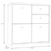 Forte Комода 80 см Best Chest Дуб Artisan / Білий, SQNK223-C804 - Home Club, зображення 7