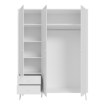 Forte Шафа 155 см Harllson, біла, HLTS731LEC-Z12 - Home Club, зображення 6