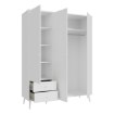Forte Шафа 155 см Harllson, біла, HLTS731LEC-Z12 - Home Club, зображення 8