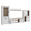 Forte Меблева стіна 345 см Elara, білий матовий/дуб Біанко, ERXM01L-C586 - Home Club
