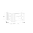 Forte Кавовий столик з ламелями 80x80 см Joakimis Дуб Mauvella/Чорний, CFTT5150-M682 - Home Club, зображення 3