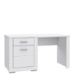 Forte Белый письменный стол 140x70 см с ящиком и тумбой Snow, SNWB21-C50 - Home Club, изображение 2