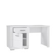 Forte Белый письменный стол 140x70 см с ящиком и тумбой Snow, SNWB21-C50 - Home Club, изображение 3