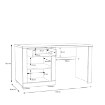 Forte Белый письменный стол 140x70 см с ящиком и тумбой Snow, SNWB21-C50 - Home Club, изображение 5