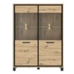 Forte Витрина 120 см Trondheim, дуб Artisan/черный дуб, TDHV623-C773 - Home Club, изображение 2